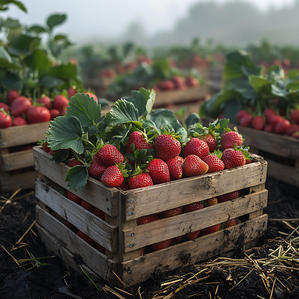 Fresh Strawberries with Zeoterra Soil